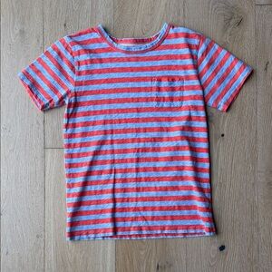 Crewcuts Orange & Light Blue Striped Short-Sleeve Pocket Tee